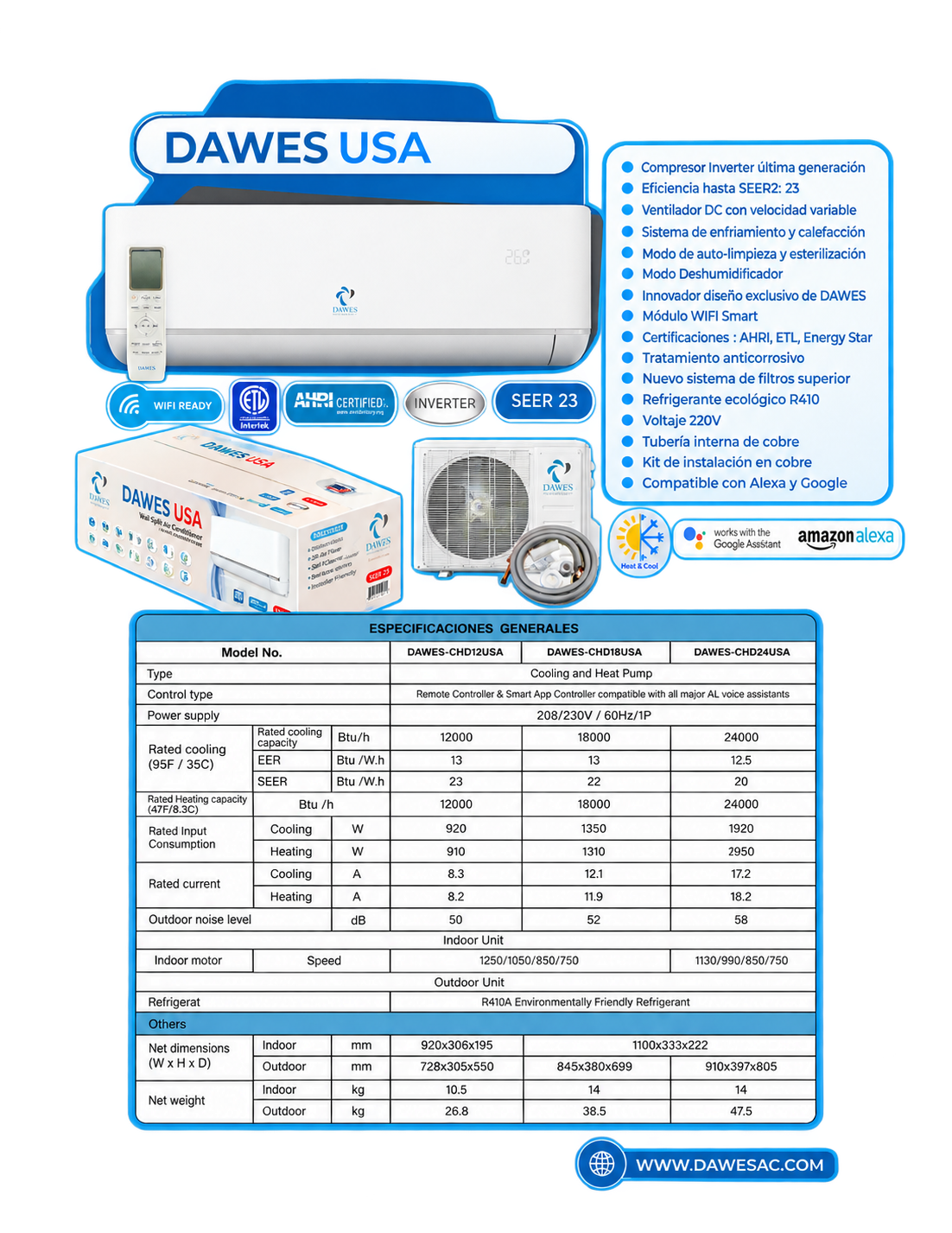 catalogo dawes usa